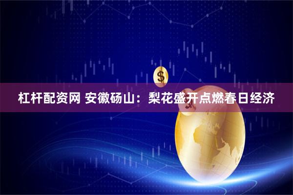 杠杆配资网 安徽砀山：梨花盛开点燃春日经济